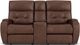 Flexsteel® Strait Chocolate Power Reclining Loveseat with Console and Power Headrests-1