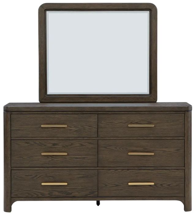 Signature Design by Ashley® Radkin Burnished Brown Dresser and Mirror-2