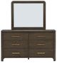 Signature Design by Ashley® Radkin Burnished Brown Dresser and Mirror-2