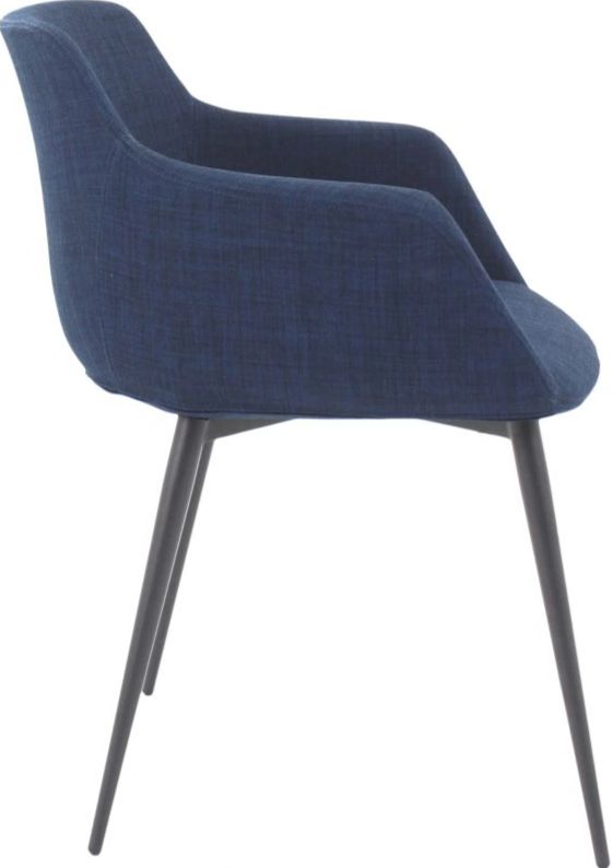 Moe's Home Collection Ronda 2-Piece Blue Dining Arm Chair Set-2