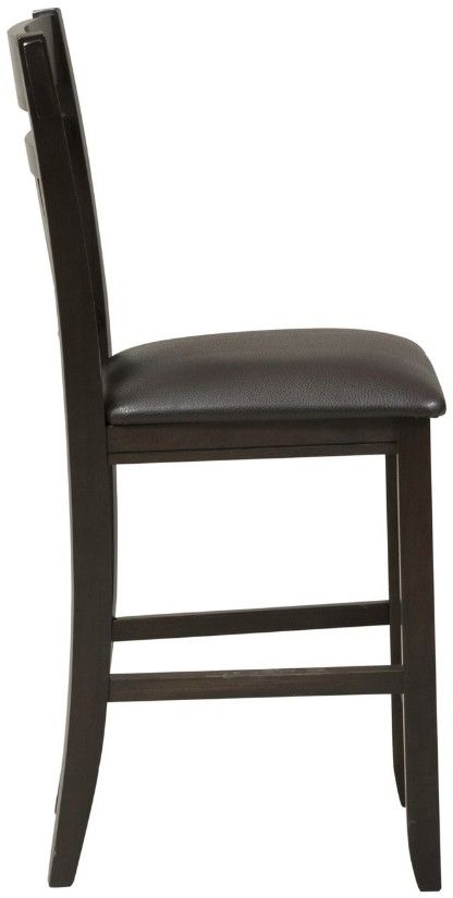 Clearance Liberty Furniture Lawson Dark Espresso Splat Back Counter Chair-2