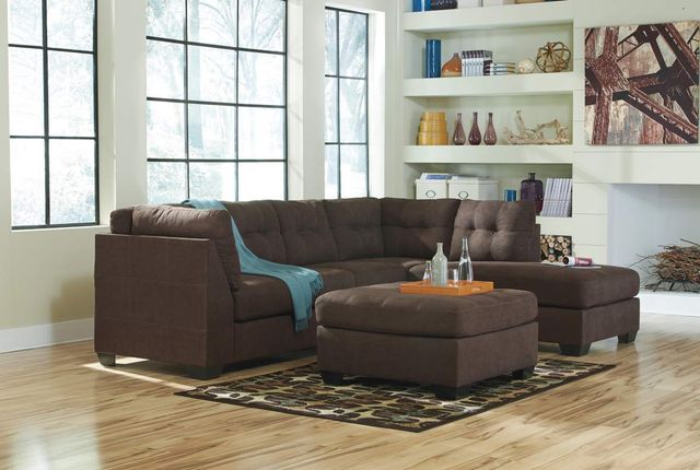 Benchcraft® Maier 2-Piece Walnut Right-Arm Facing Sectional and Chaise-2
