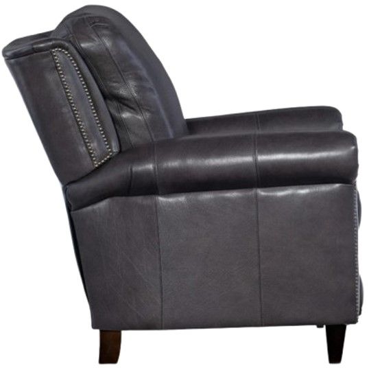 Bradington-Young Richardson Charcoal Manual High Leg Recliner-2