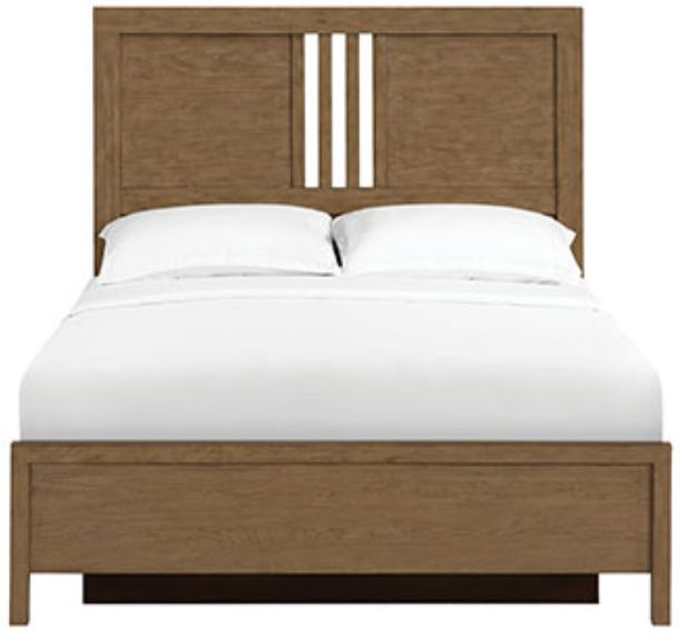 Whittier Wood® Furniture Bailey Nutmeg Queen Storage Panel Bed-3
