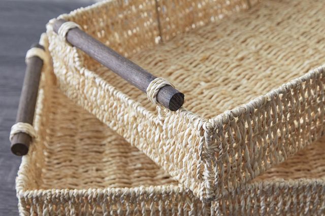 Signature Design by Ashley® Halima 2-Piece Tan Tray Set-2