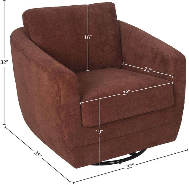 LH Home Baltimo Deep Rust Swivel Glider Club Chair-2