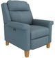Best® Home Furnishings Customizable Prima Leather Power High Leg Recliner with Honey Birch Legs-0