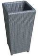 CabanaCoast® Customizable Aluminum/Wicker 13" Outdoor Planter-0