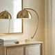 Uttermost® Romani Antique Brass Desk Lamp with Crystal Foot-1