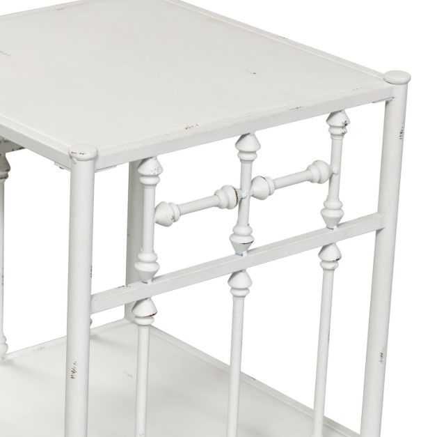 Liberty Furniture Vintage Antique White Open Nightstand-4