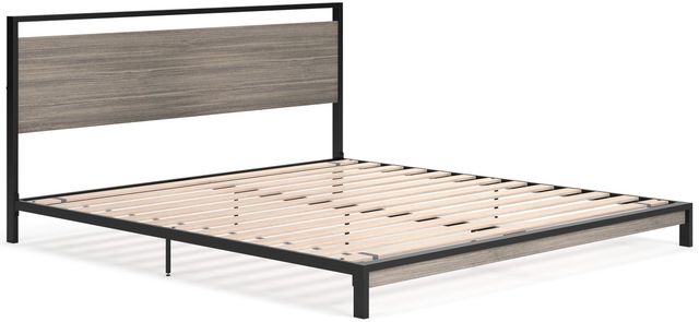 Signature Design by Ashley® Dontally Gray/Black Queen Platform Bed-2