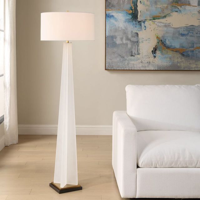 Uttermost® Rosin White Floor Lamp-1