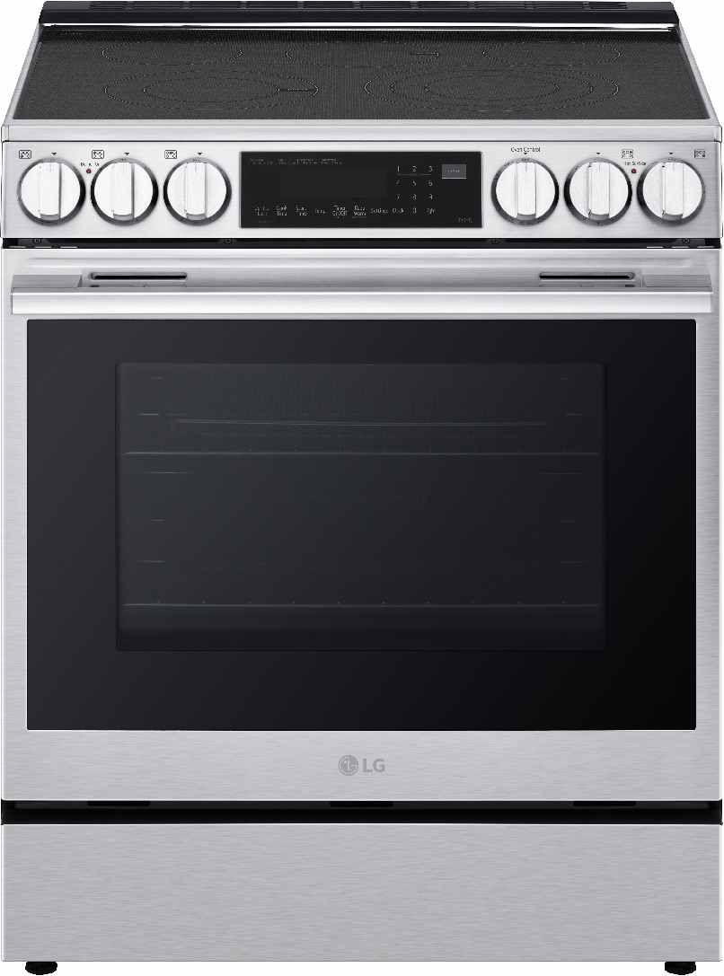 LG 30" PrintProof™ Stainless Steel Smart InstaView® Glass-Top Slide In Electric Range with ProBake Convection®