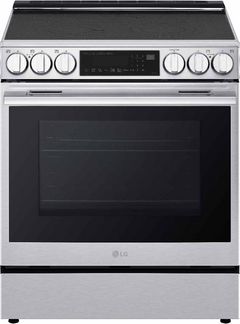 LG 30" PrintProof™ Stainless Steel Smart InstaView® Glass-Top Slide In Electric Range with ProBake Convection®