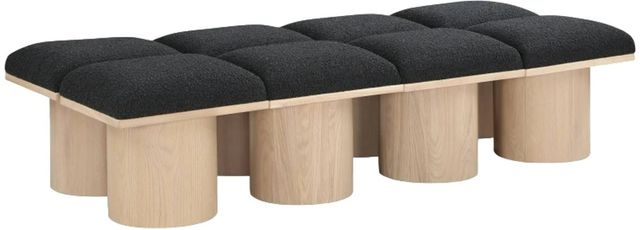 Meridian Furniture Pavilion Black/Natural 72" Modular Bench Set-0