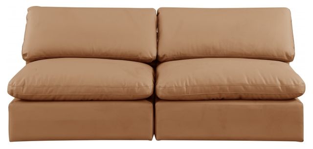 Meridian Furniture Comfy 2-Piece Cognac Modular Sectional Armless Sofa-1