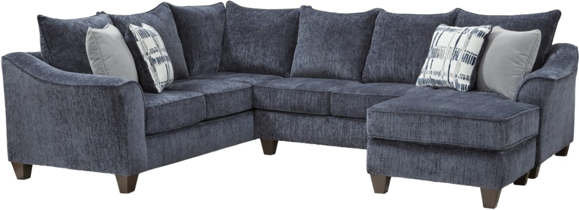 American Wholesale Furniture 2 Piece Captivate Lapis Sectional