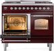 Ilve® Nostalgie II Series 40" Burgundy Pro Style Dual Fuel Range-2