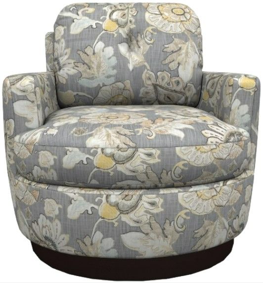 Best® Home Furnishings Customizable Skipper Swivel Barrel Chair with Espresso Legs-1