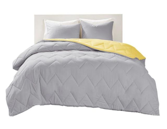 Olliix by Intelligent Design Trixie Grey Twin/Twin XL Reversible Comforter Mini Set-0
