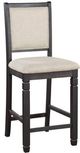 Mazin Furniture Asher Beige/Black Counter Side Dining Chair-1