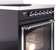 Ilve® Nostalgie II Noblesse 30'' Glossy Black Pro Style Induction Range with Chrome Trim-4