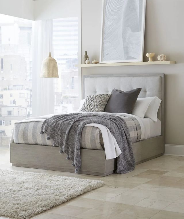Modus Furniture Oxford Mineral Eastern King Upholstered Storage Bed-1