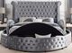 Furniture of America® Sansom Gray Eastern King Upholstered Platform Bed-2