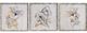 StyleCraft 3-Piece Gray/Gold/Light Brown Wall Art Set-0