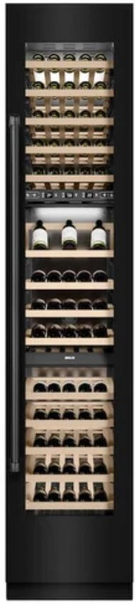 ZLINE 18" 9.0 Cu. Ft. Triple Zone 68 Bottle Right Hinge Column Wine Cooler in Black Stainless Steel-3
