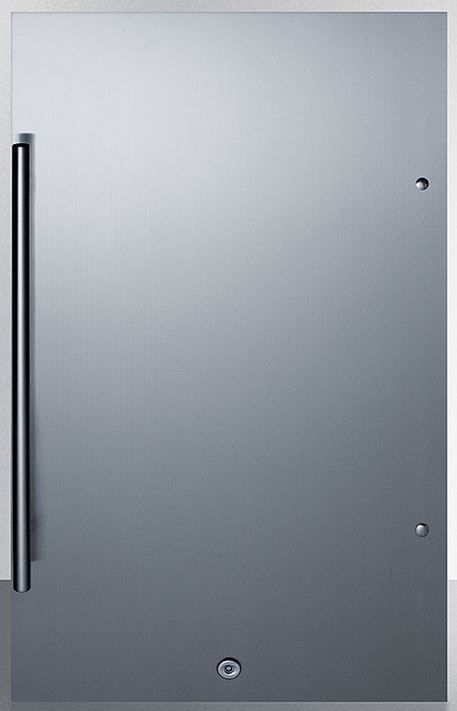 Summit® 3.13 Cu. Ft. Stainless Steel Shallow Depth Outdoor Built In All Refrigerator