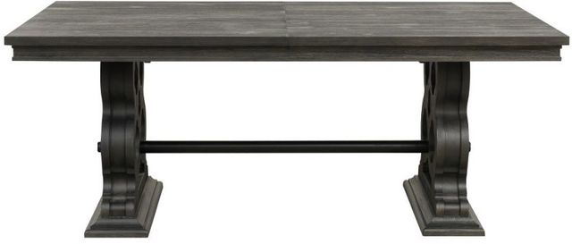 Mazin Furniture Arasina Distressed Dark Pewter Dining Table-0