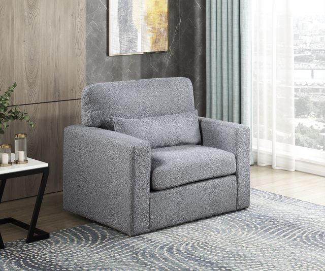 Homelegance® Pompano Gray Swivel Accent Chair-1