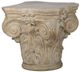 A & B Home Beige/White Washed Column Cap Pedestal-3