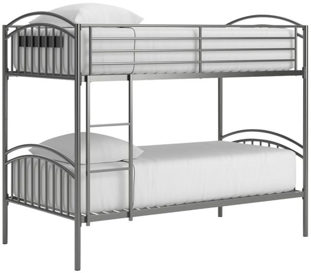 Signature Design by Ashley® Hilletran Gray Youth Twin/Twin Bunk Bed with Ladder-1