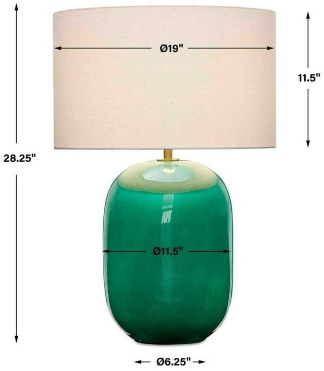 Uttermost® Hollis Teal Table Lamp-2