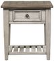 Liberty Furniture Heartland Tobacco End Table with Antique White Base-2