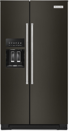 KitchenAid® 36 in. 19.9 Cu. Ft. Black Stainless Steel with PrintShield™ Finish Counter-Depth Side-by-Side Refrigerator