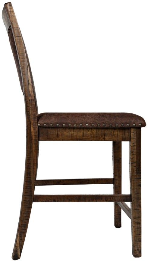 Jofran Inc. Cannon Valley Brown Upholstered Counter Stool-3