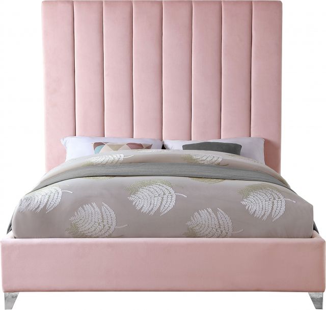 Meridian Furniture Via Pink King Bed-1