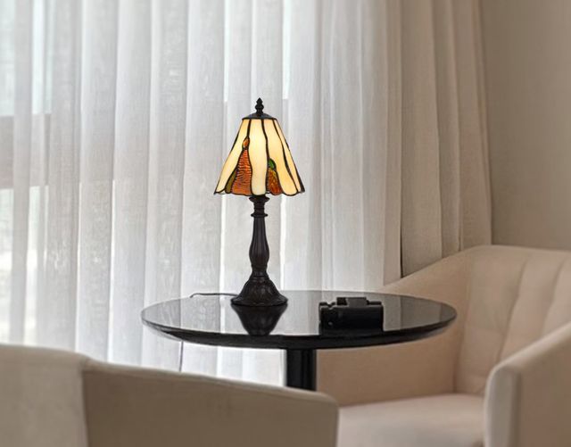 Cal® Lighting & Accessories Tiffany Dark Bronze/Yellow Accent Lamp-3