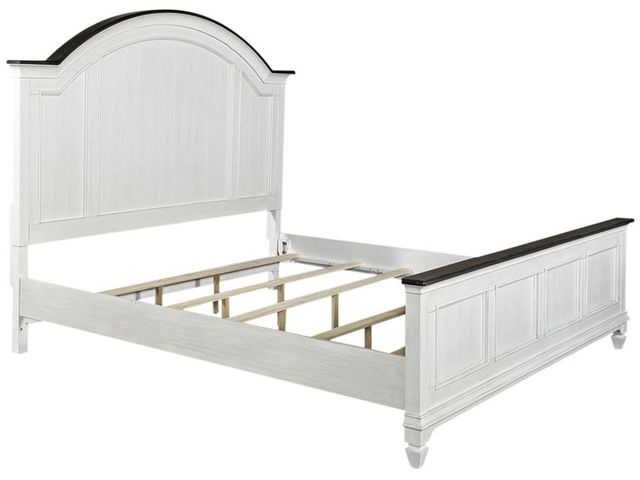 Liberty Furniture Allyson Park Charcoal/Wirebrushed White Arched Panel Bed-1
