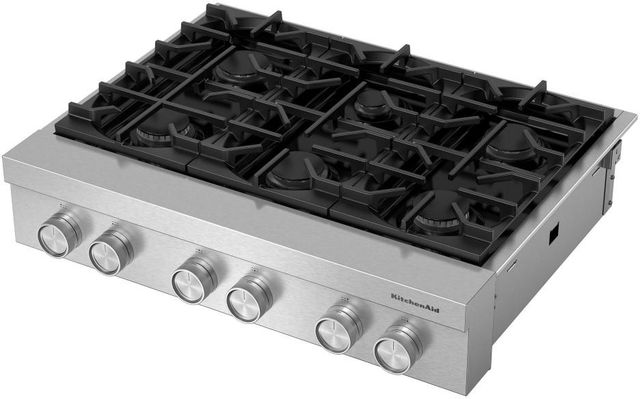 KitchenAid® 36" Stainless Steel Commercial-Style Gas Rangetop-3