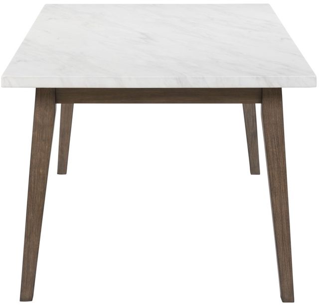 Liberty Furniture Edison White Rectangular Leg Table with Brownstone Base-3