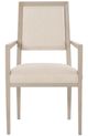 Bernhardt Axiom Beige/Linear Gray Dining Arm Chair-3