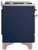 Ilve® Majestic III 48" Midnight Blue Pro Style Dual Fuel Liquid Propane Range with Solid Door and Copper Trim-4