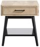 Magnussen Home® Fletcher Driftwood Rectangular End Table with Black Base-1