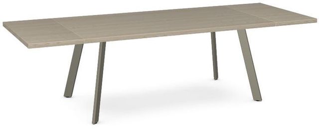Amisco Customizable Lidya Rectangular Table with Two Solid Ash Leaves -0