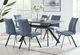 Armen Living Margot Dark Gray Top Dining Table with Black Base-2