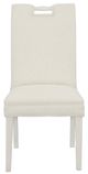 Fairfield® Customizable Entree Dining Pull Tall Back Dining Chair with Linen Legs-1
